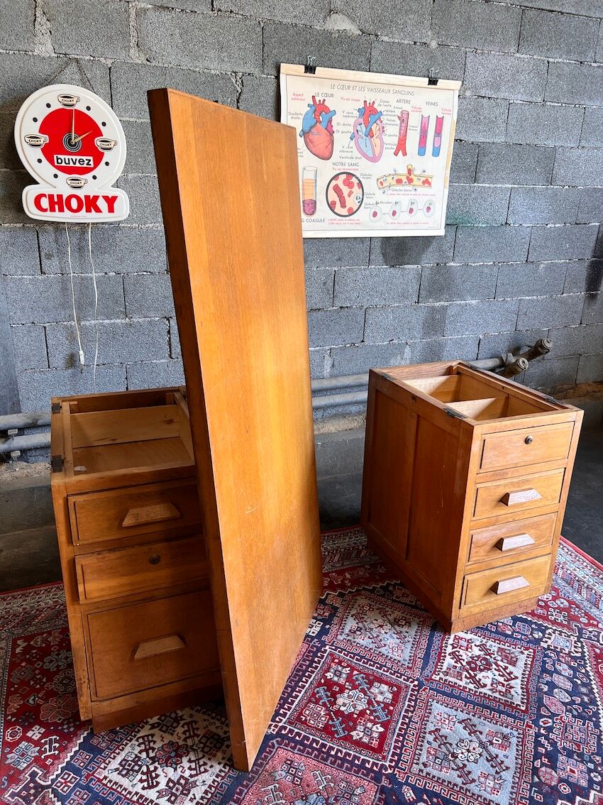 Bureau vintage de maître d’école ou d’administration - Années 50/60
