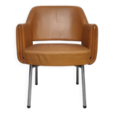 Deauville Leather Armchairs by Marc and Pierre Simon for Airborne, 1960s