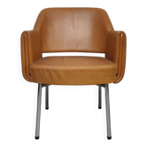 Deauville Leather Armchairs by Marc and Pierre Simon for Airborne, 1960s