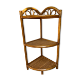 Rattan corner shelf