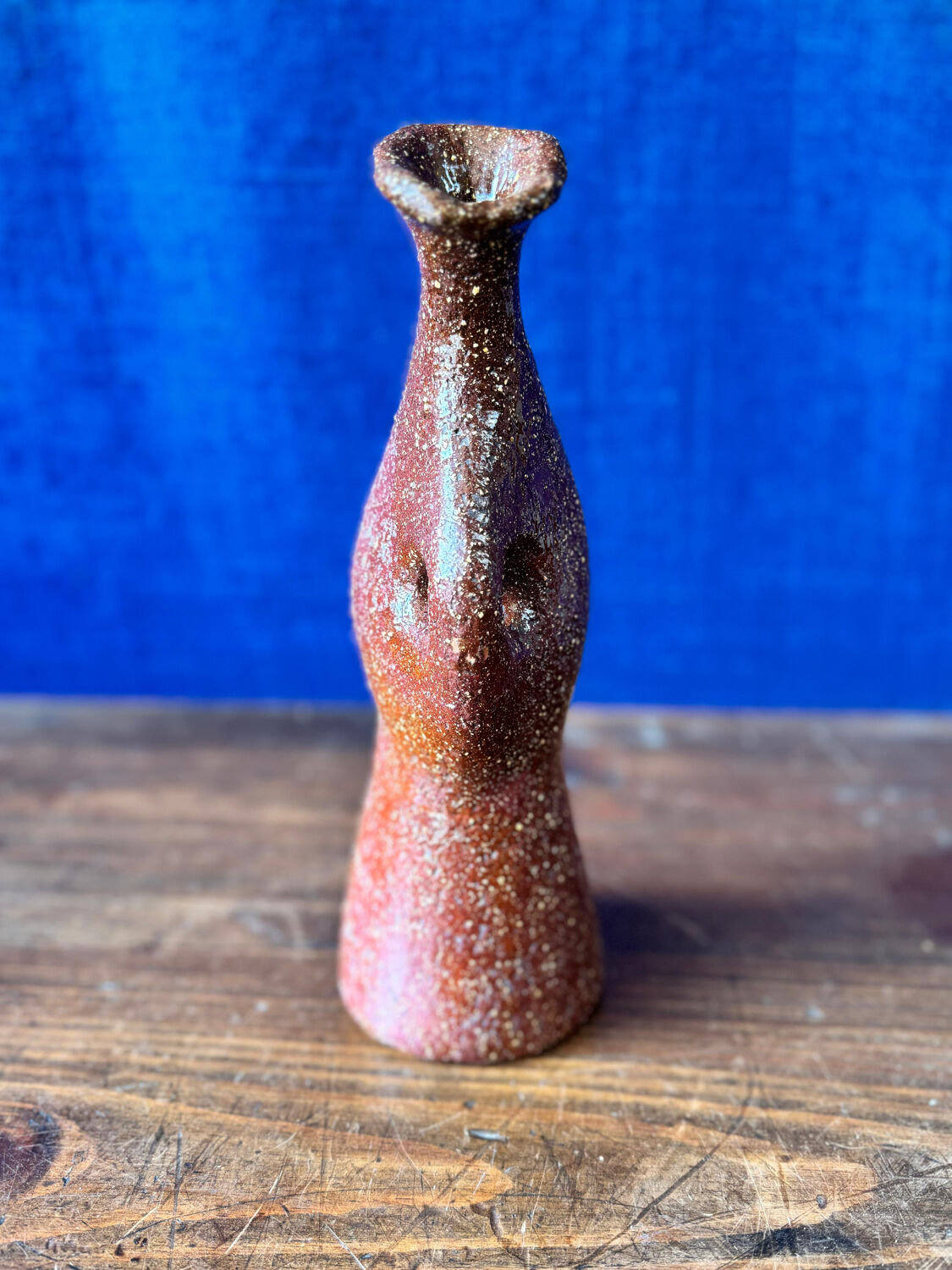 Amazing glazed terracotta jug – 1960s