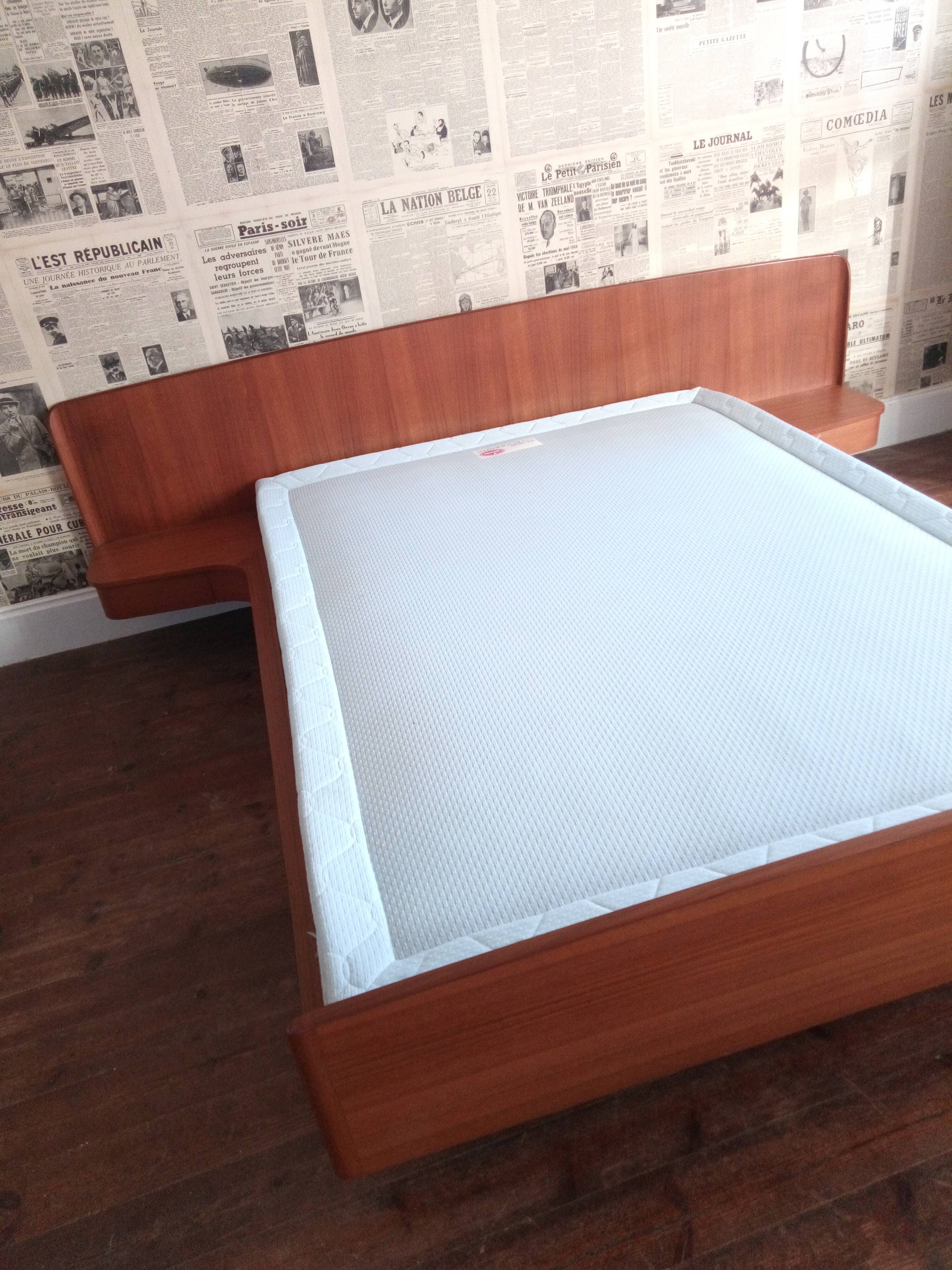 Vintage Scandinavian teak bed 1960
