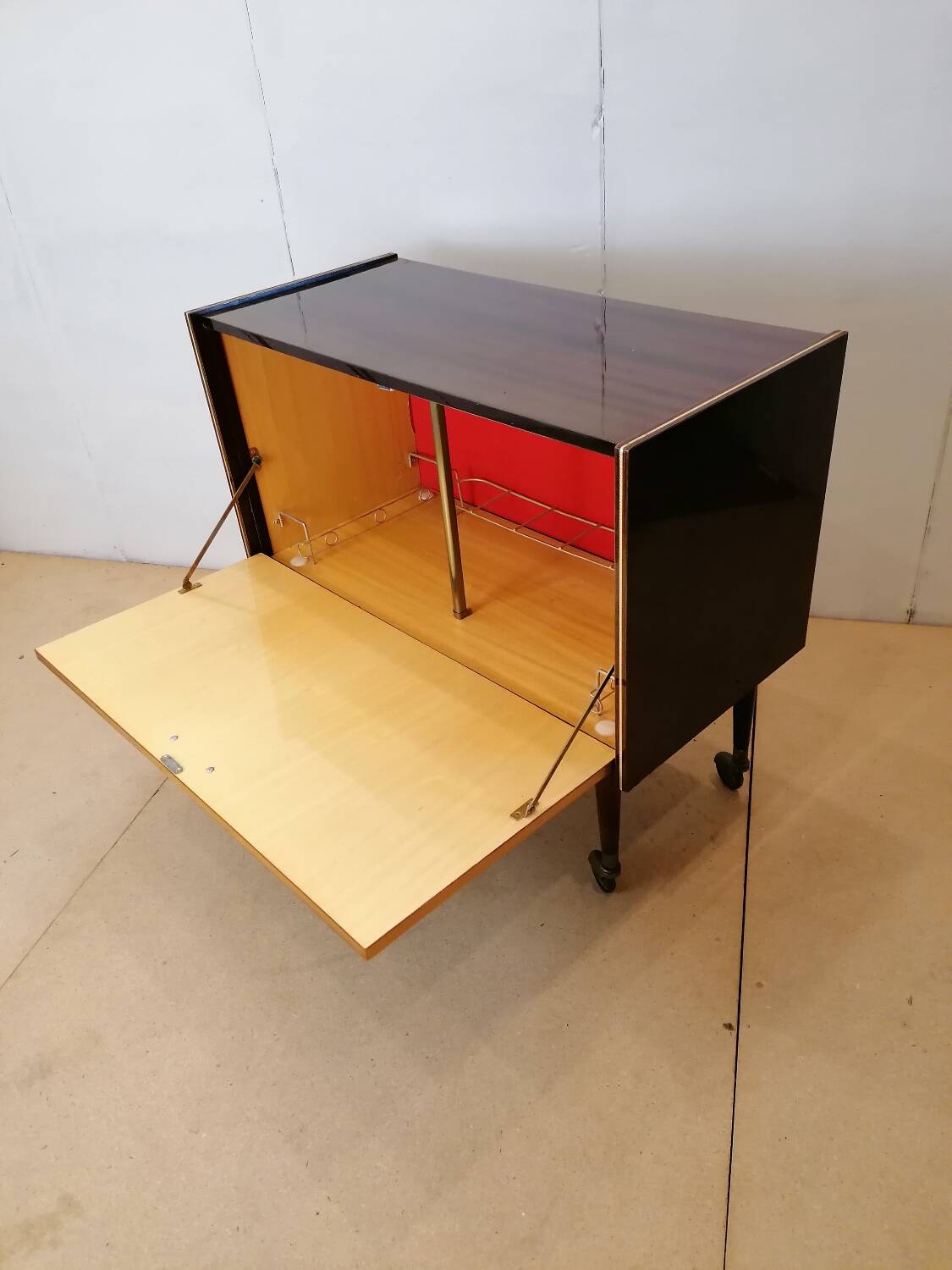 Bar cabinet on wheels circa 1950