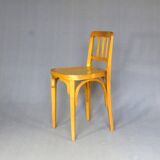 Curved wooden workshop chair Horgen Glarus (CH) 1950, not Thonet bistro.