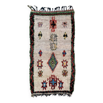 Colorful Boucherouite Berber rug - 119 x 224 cm