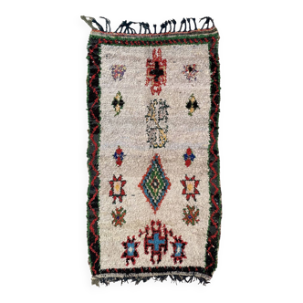 Tapis Berbère Boucherouite coloré - 119 x 224 cm