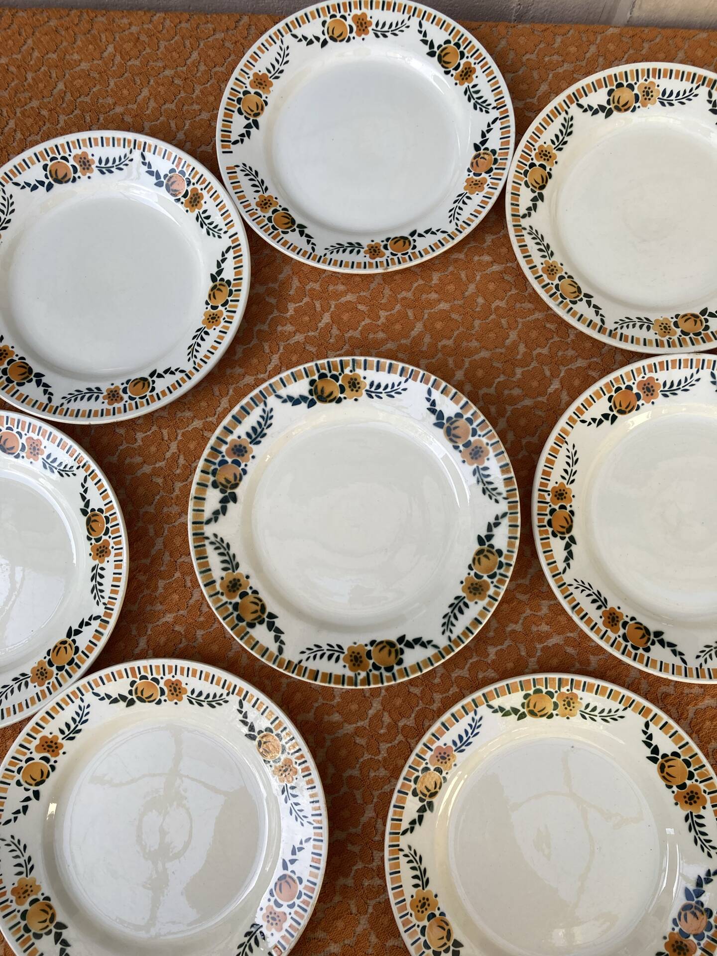 Cake stand and plates chic country Ceranord model Corbei