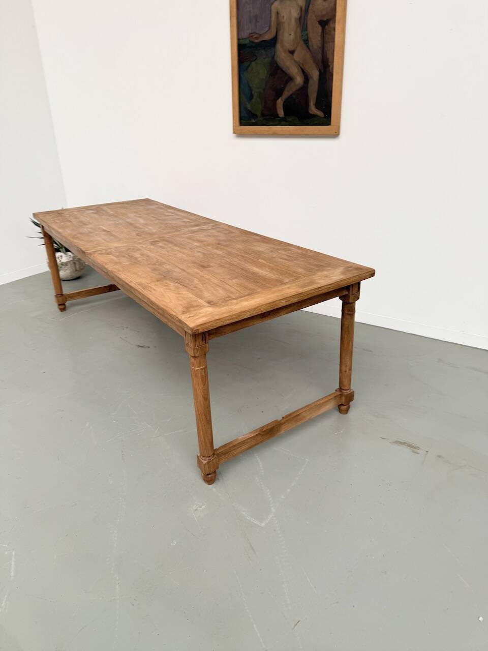 XL beech farmhouse table