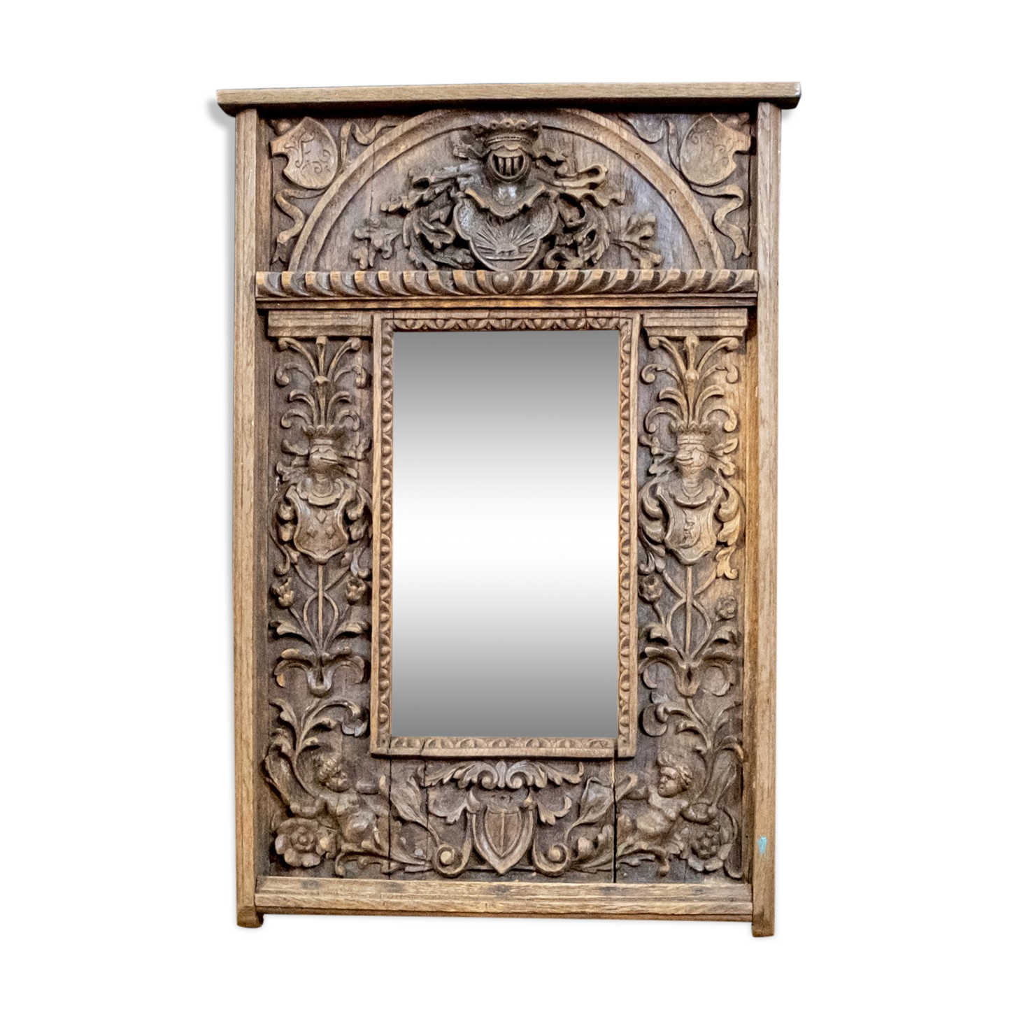 Italian Oak mirror handicraft