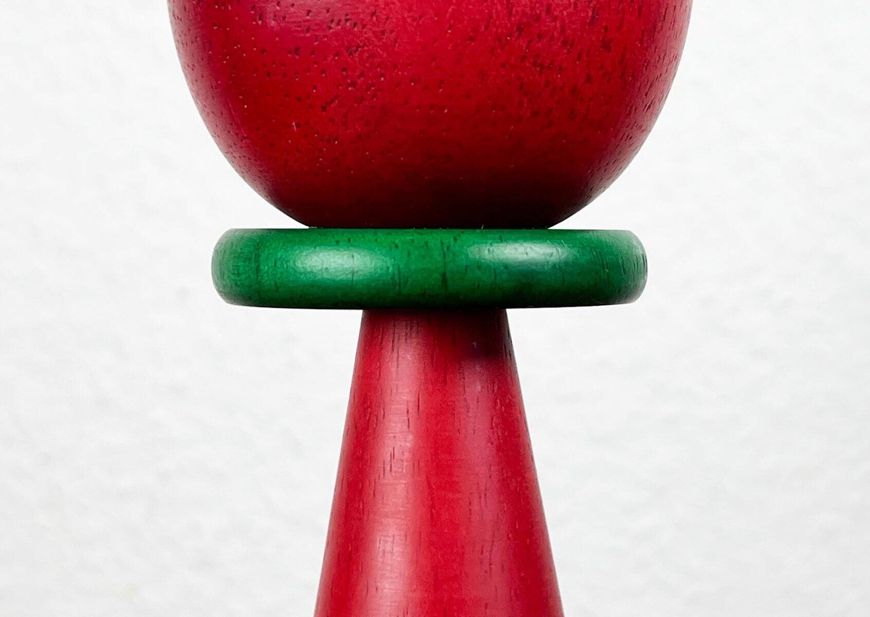 Vintage postmodern wooden candlestick, 1970s