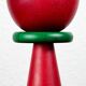 Vintage postmodern wooden candlestick, 1970s