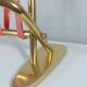 Vintage mid century wall mount brass wardrobe coat rack