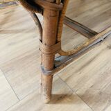 Wicker and rattan armchair