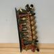 Balinese wall panel carved wood gilded polychrome dragon procession