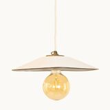 Suspension industrielle en métal blanc