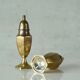 Pair of patinated brass salt and pepper shakers, 20th century.