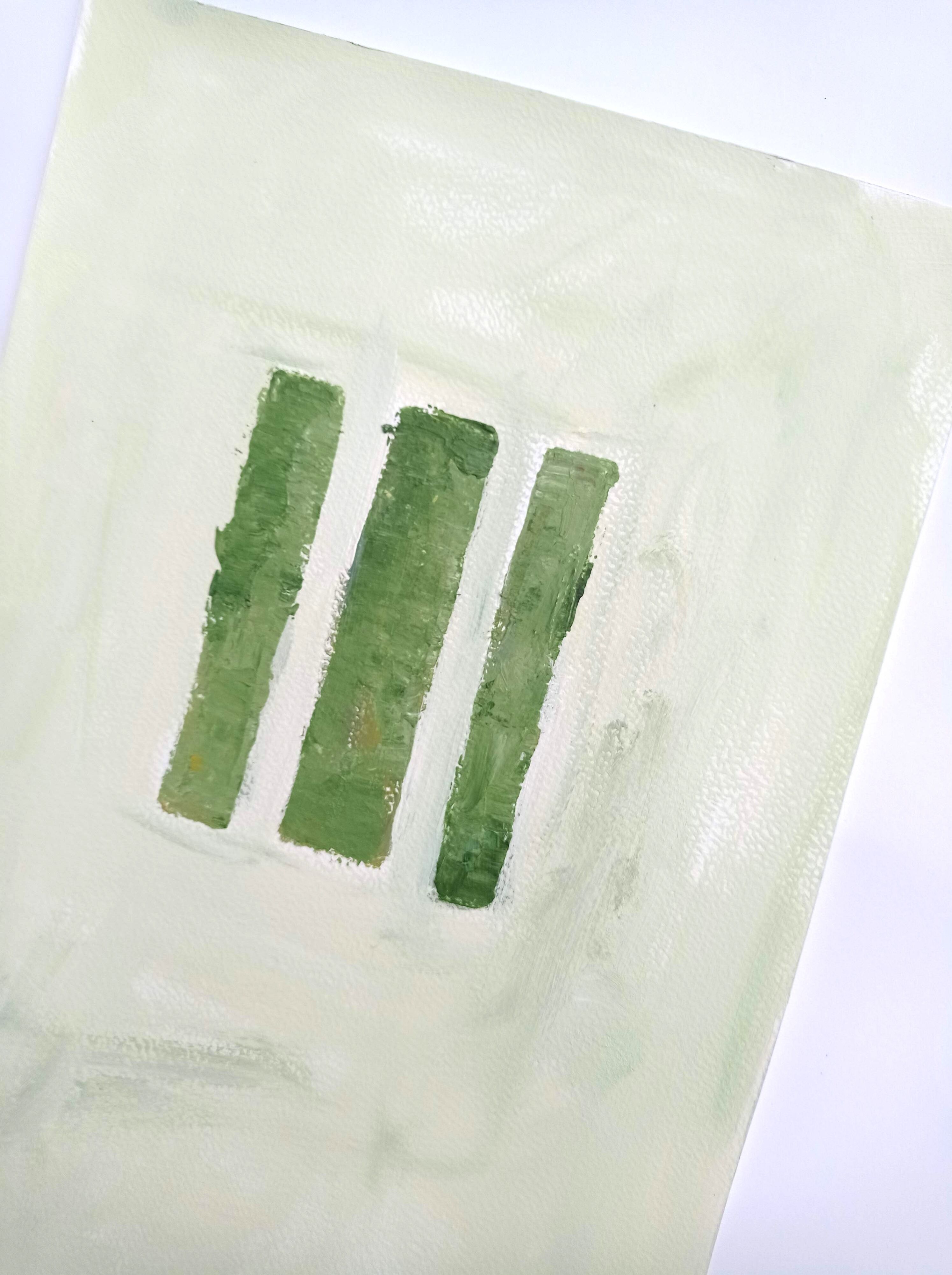 Geometric minimalist painting Green