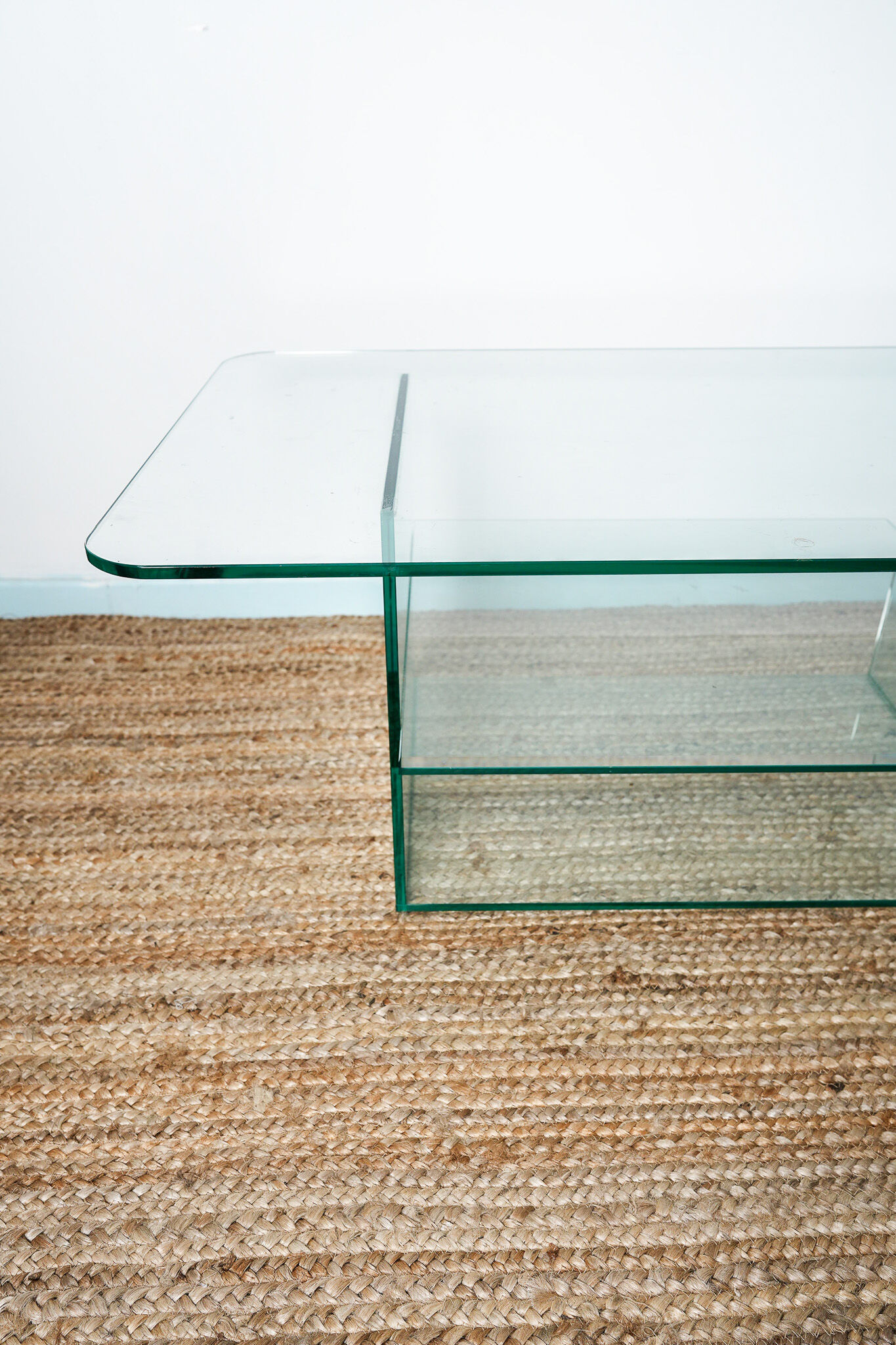 Glass coffee table