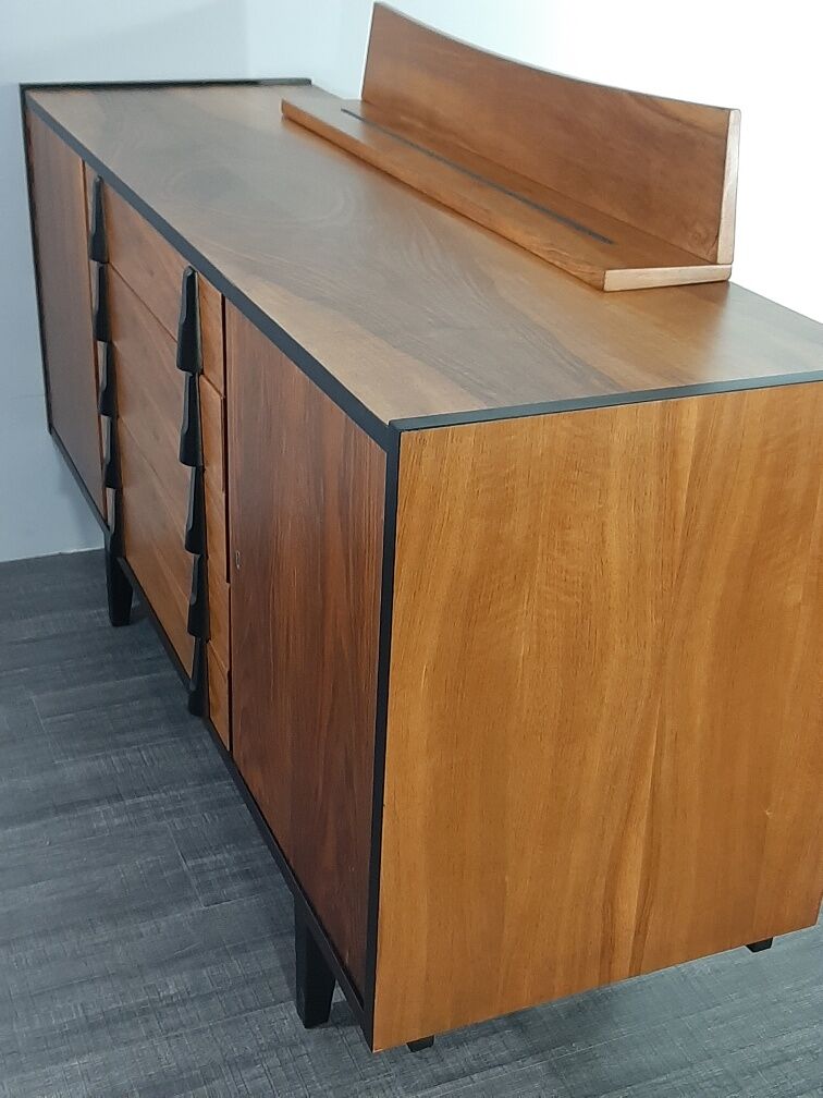 Enfilade in Walnut design Raymond Halas, Polish Vintage 1960s