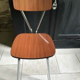 Lot of 4 formica chairs by Tublac