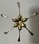 Six Christofle teaspoons, silver-plated vermeil