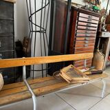 Old nursery school bench with backrest