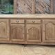 Antique sideboard/buffet in raw oak with splayed legs - 1950s