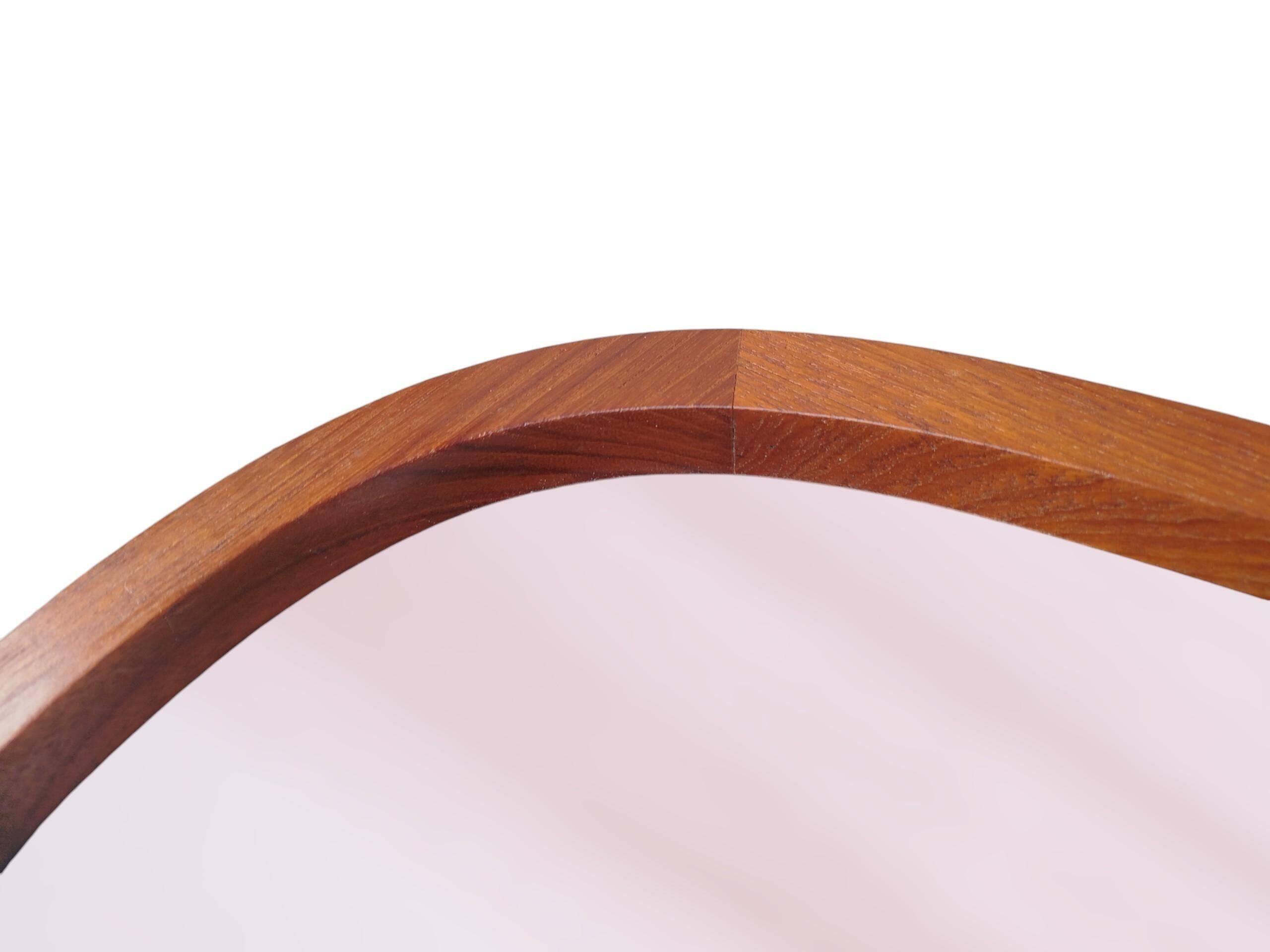 Teak wall mirror, organic shape, Denmark 1960s