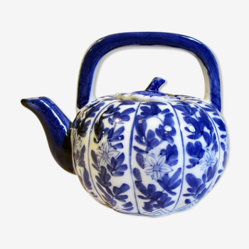 Blue pumpkin teapot