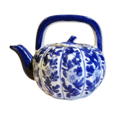 Blue pumpkin teapot