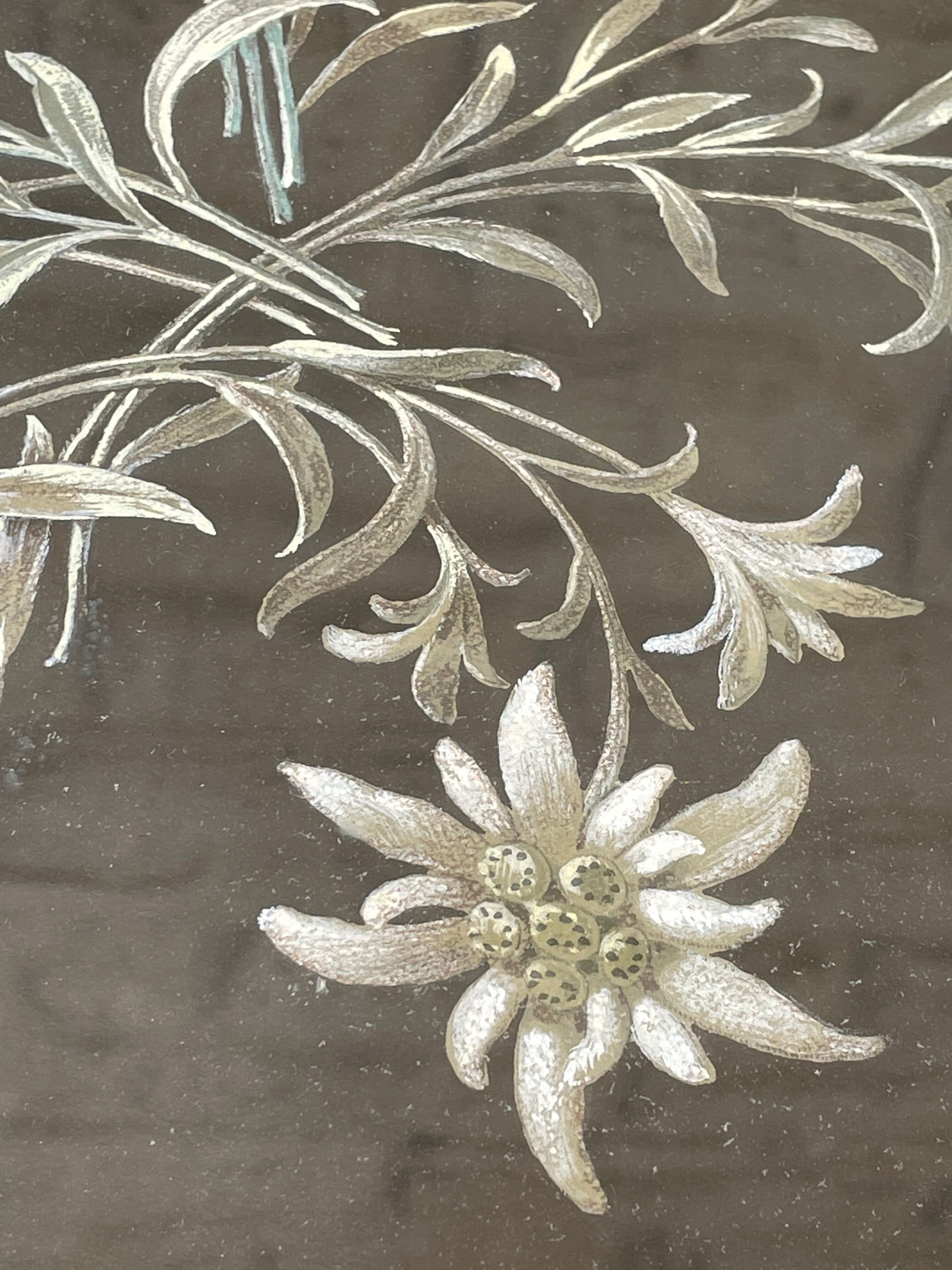 Painting old flowers Stauffacher cabinet of curiosity