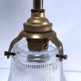 Brass porcelain glass wall light 1900