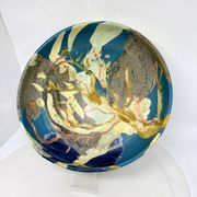 Vintage Danish Ceramic Art Studio Decorative Bowl signed