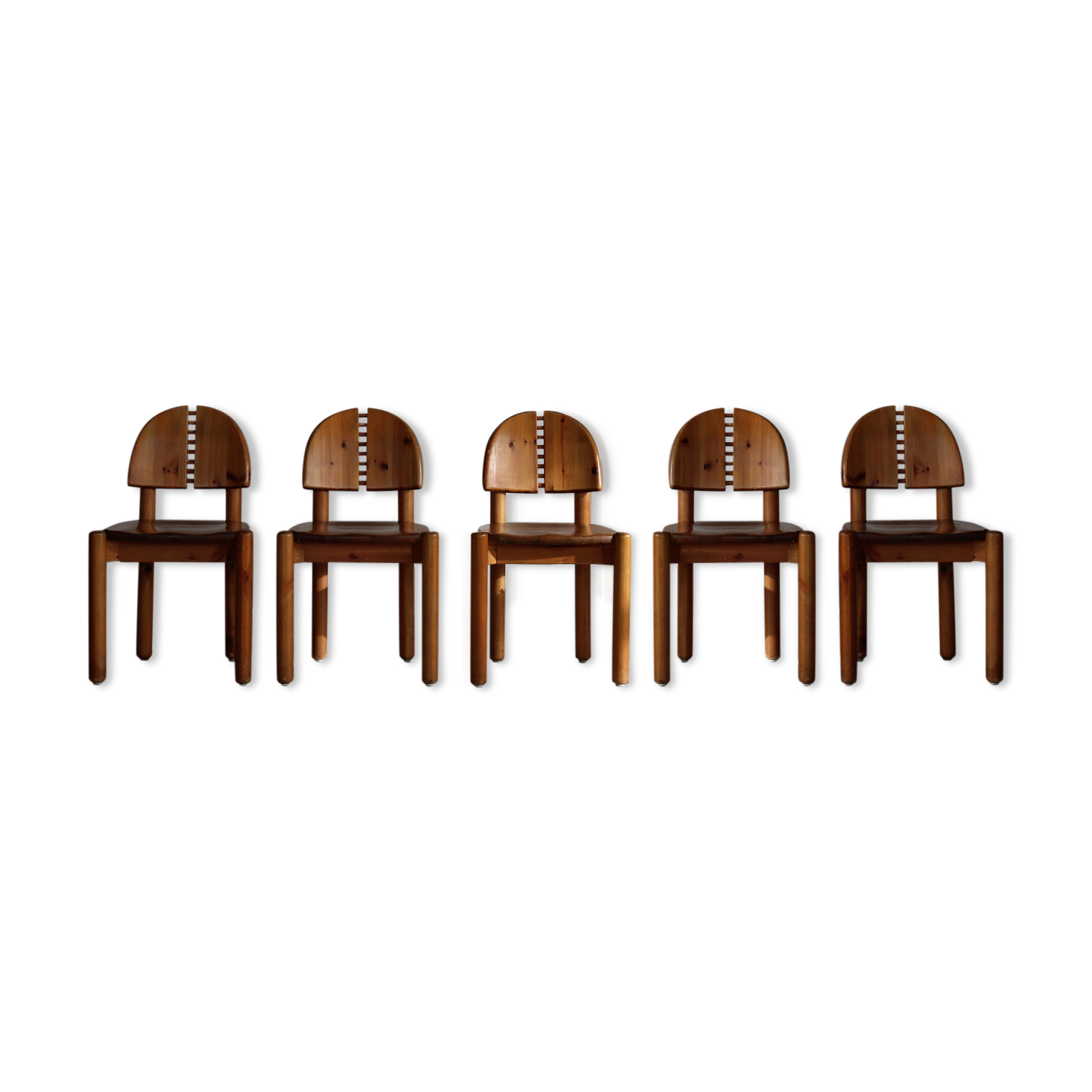 set of 5 dining chairs in style of Rainer Daumiller