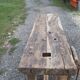Old walnut workbench