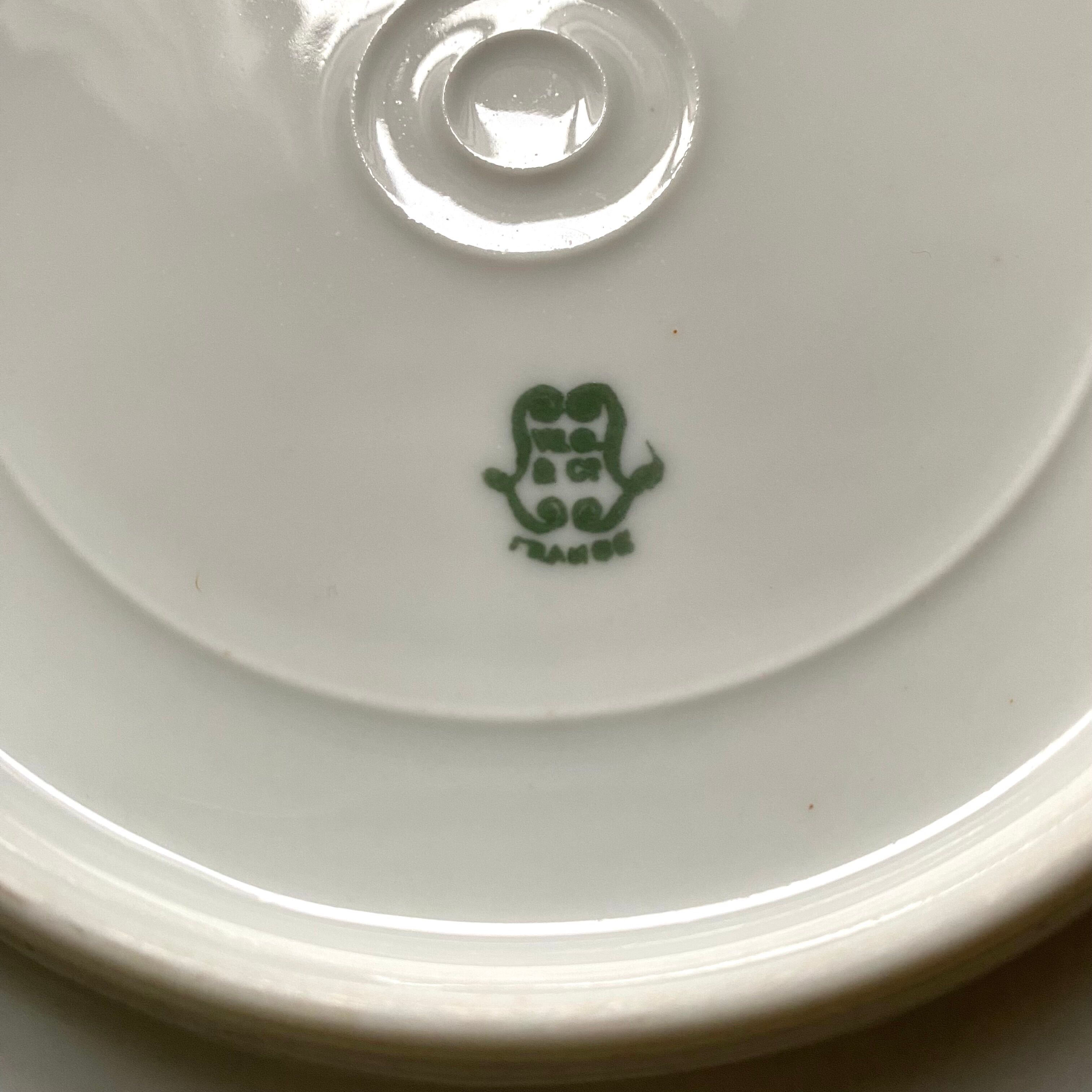 Floral porcelain dessert plates x14