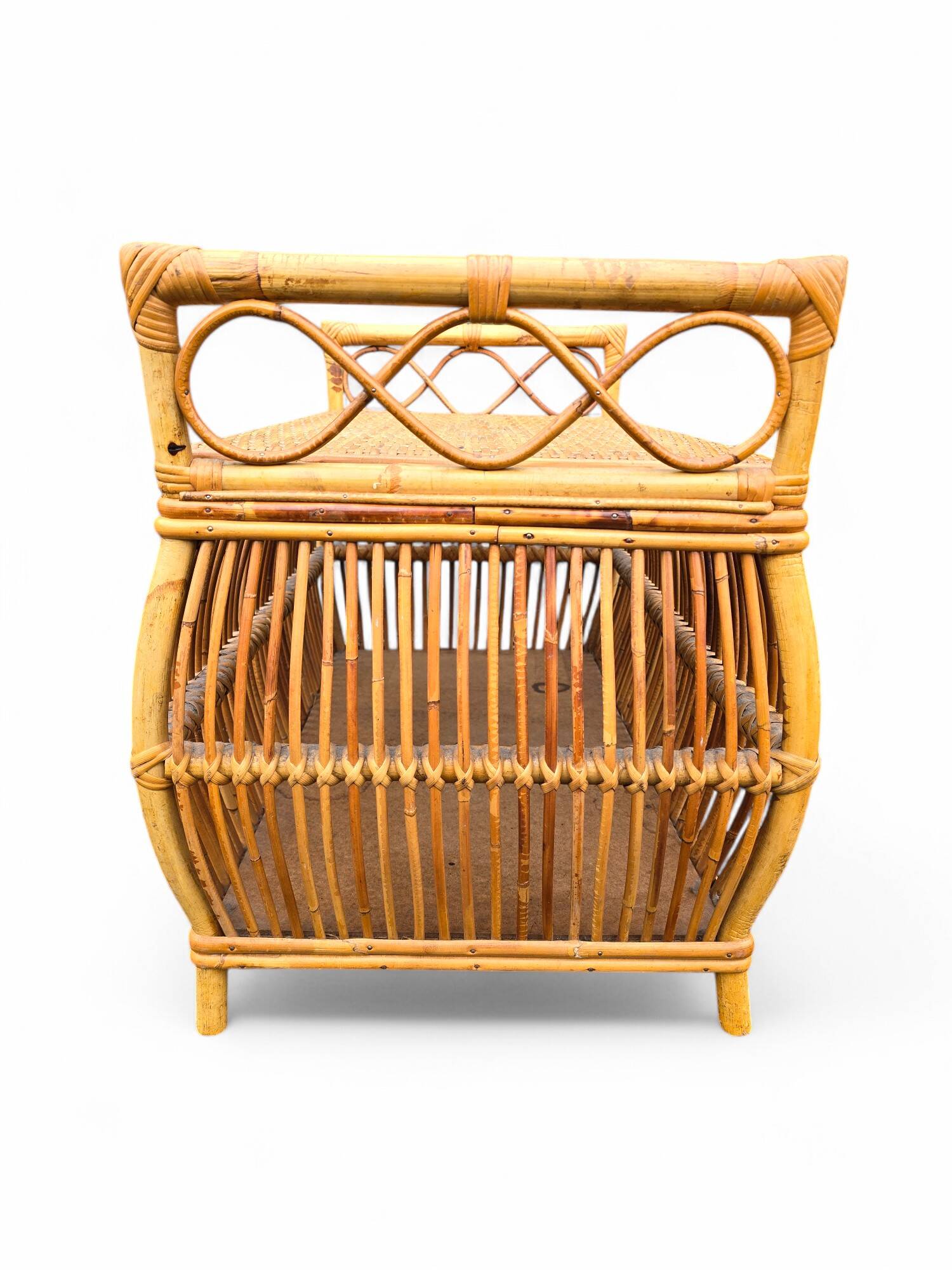 70's Rattan Bench / Chest