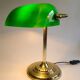 French banker lamp made of green opaline glass.