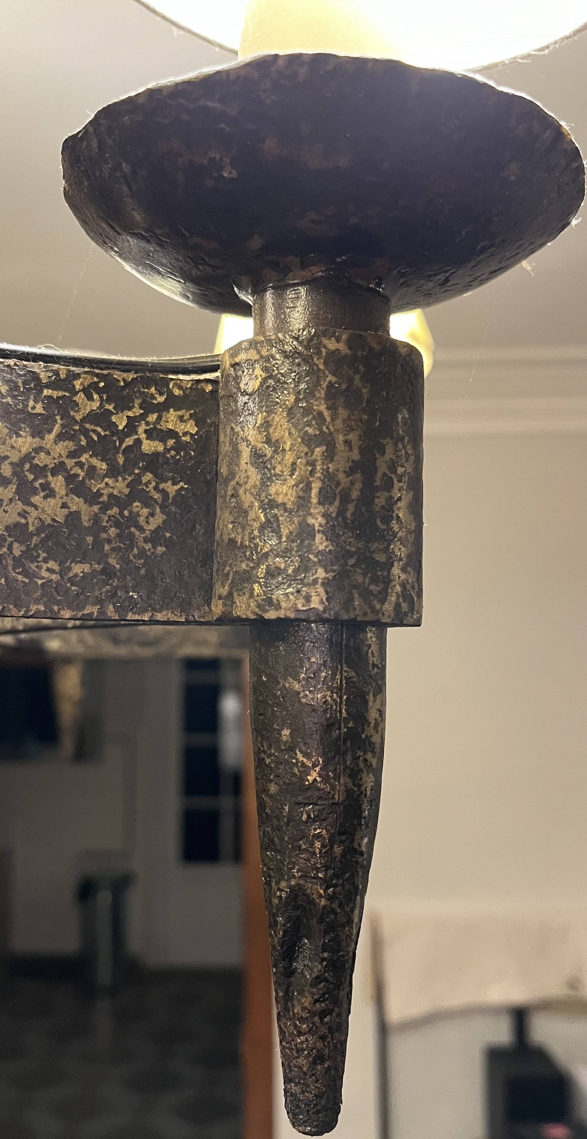 Brutalist style chandelier