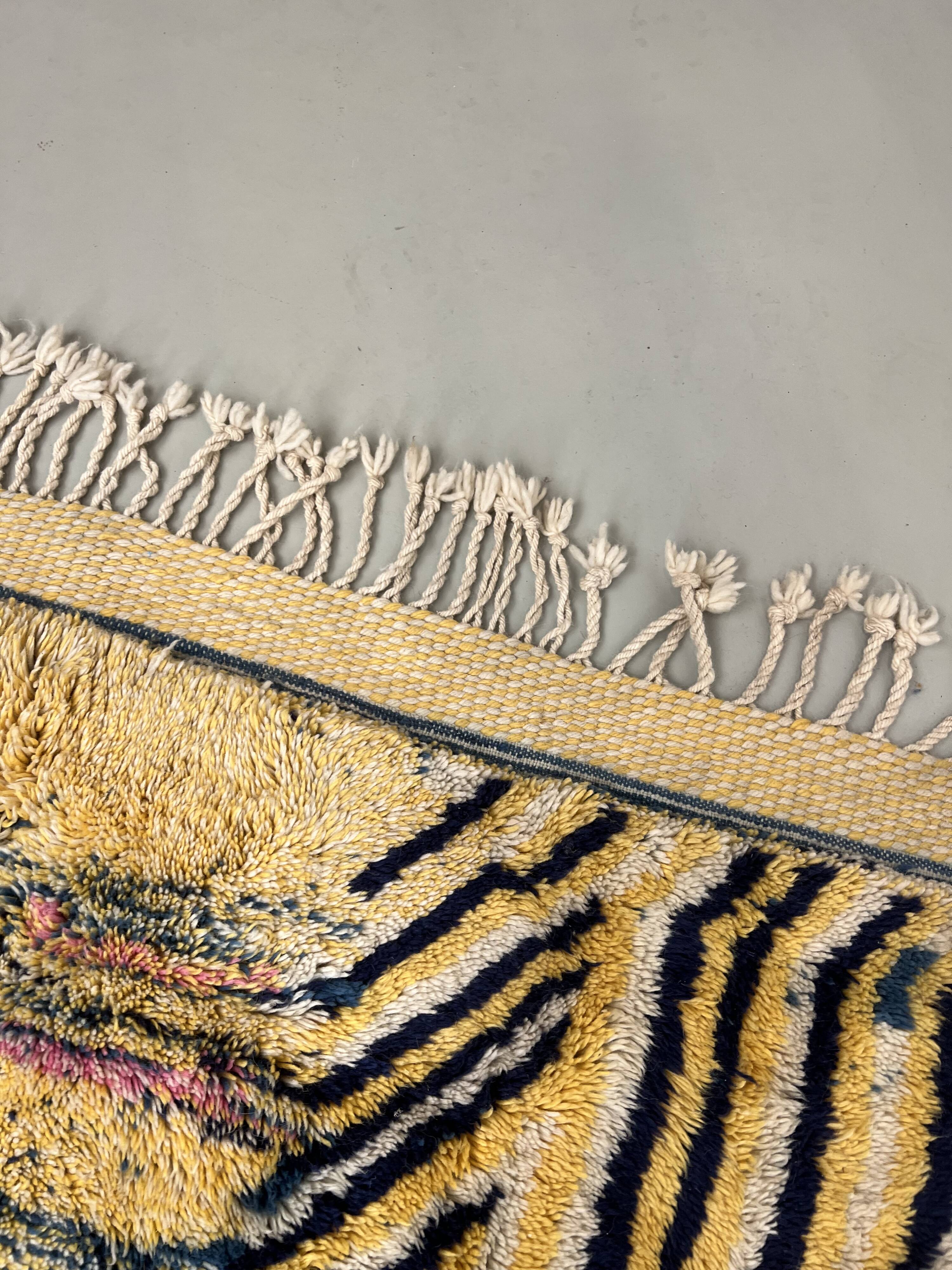 Tapis berbère Beni Ourain en laine d'agneau