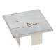Petite table basse en marbre blanc par Paul Kingma, 1980s