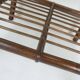 no 1 of 2: 1970s mid century SIDE TABLE coffee table bamboo wicker glass