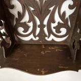 antique Napoleon III wall shelf in openwork wood