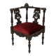 Antique corner armchair in Italian oak in Renaissance style