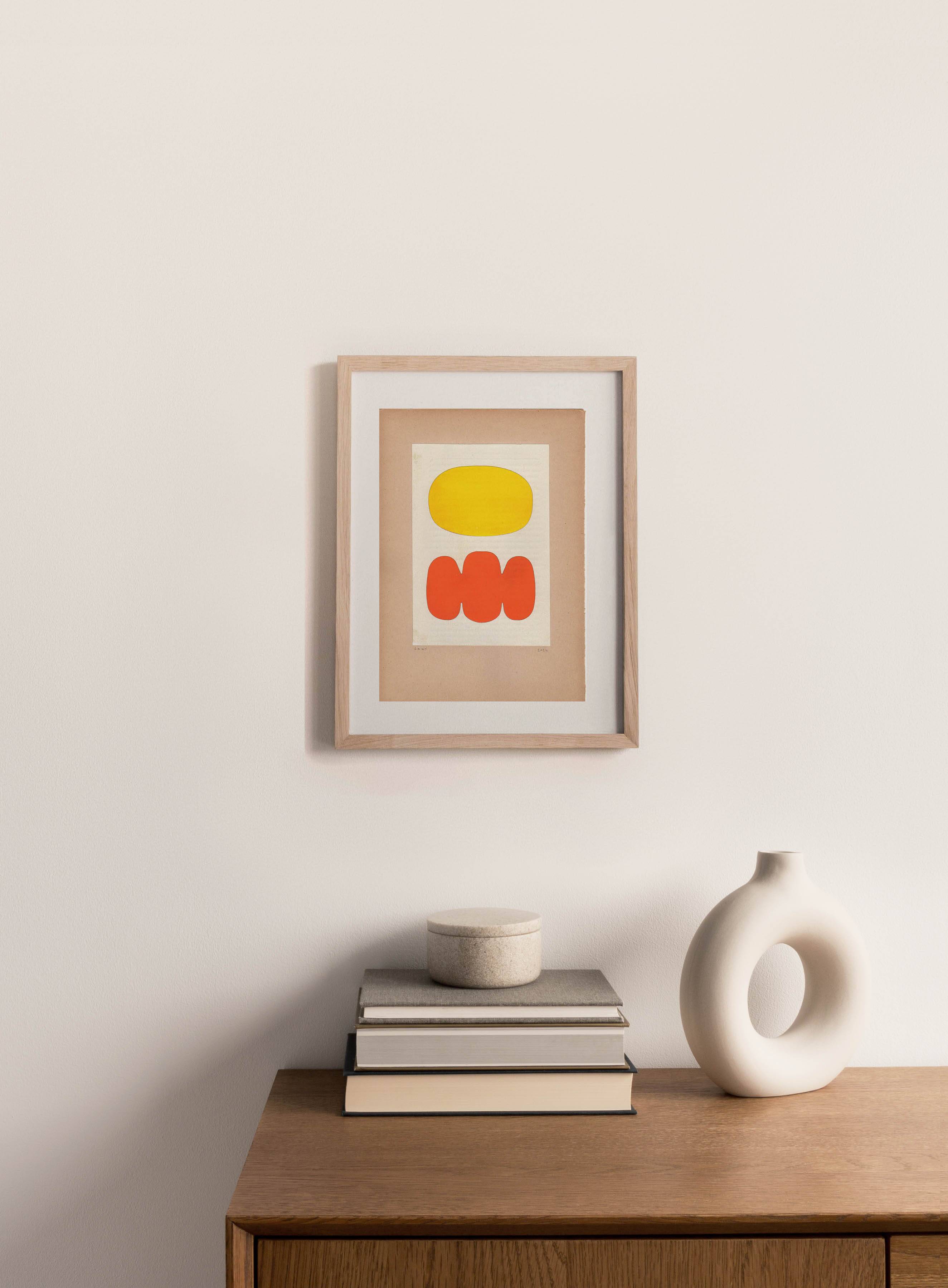 Abstract collage - luna - h803 - signed Eawy