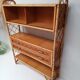 Bookcase shelf vintage in rattan
