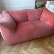 Canapé Le Bambole in coral velvet by Mario Bellini for B&B Italia,