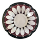 Val Saint Lambert aubergine cut crystal ashtray