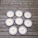 Vintage flat plates - porcelain - 8 pieces - 1970-80