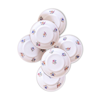Set de 6 assiettes à dessert en porcelaine de lImoges
